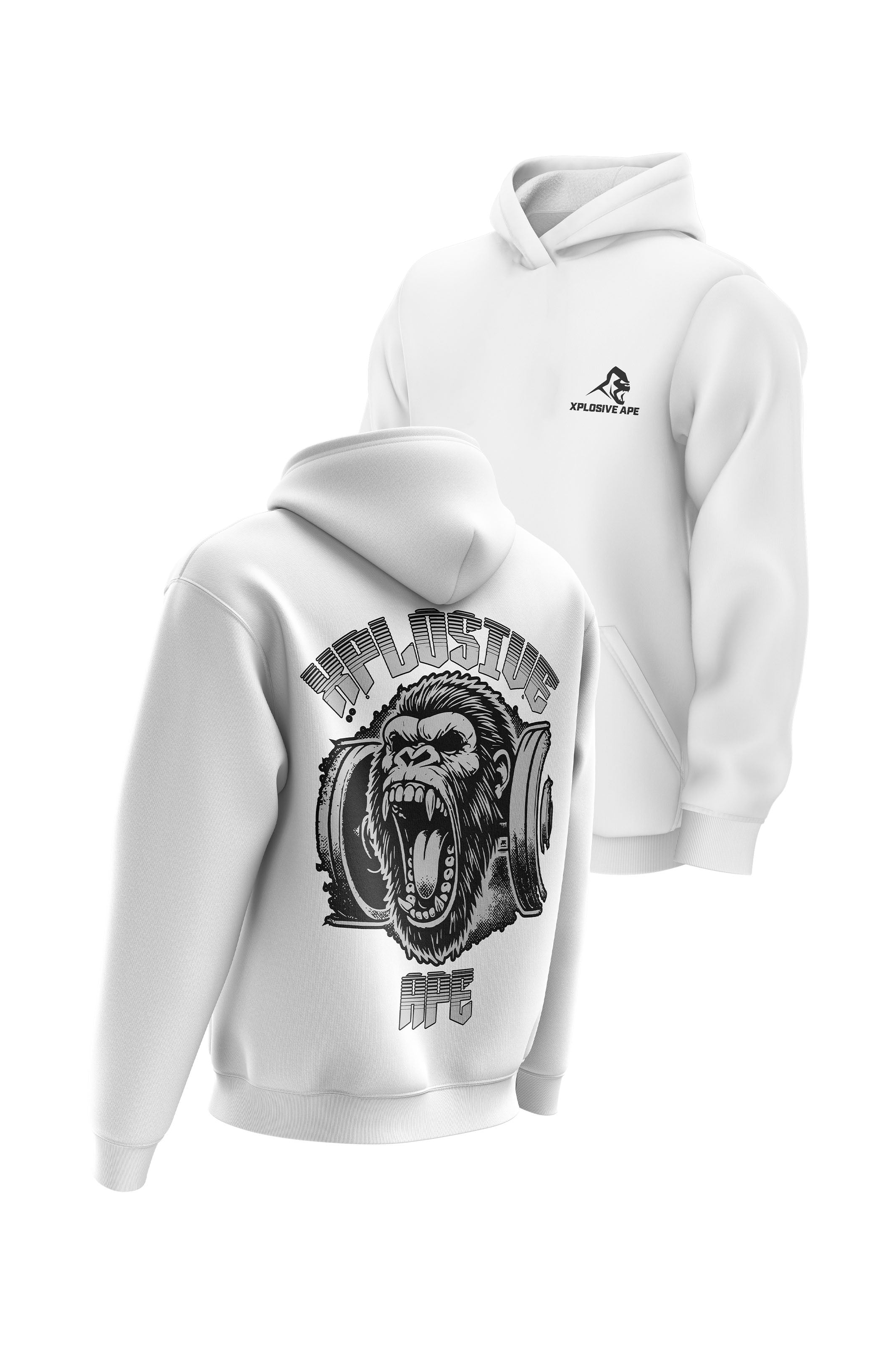 XAPE Old School Hoodie - White