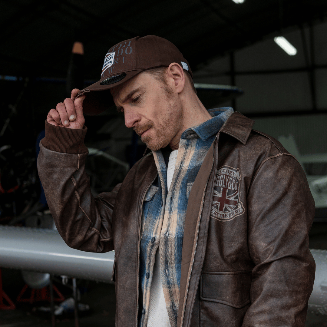Uggly and Co Aviation Trucker Hat – Brown Cotton Canvas Vintage Cap