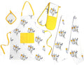 OLIVIA ROCCO 5-Piece Kitchen Set – Heat Resistant Apron, Oven Gloves & Towels