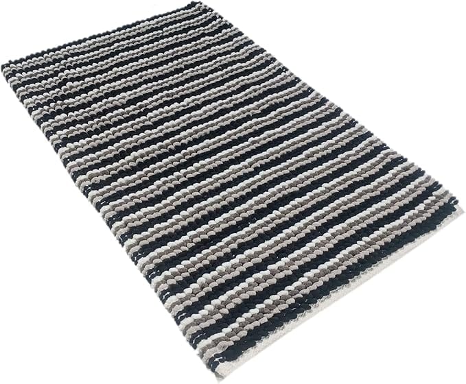 OLIVIA ROCCO Amalfi 2 Piece Bath Mat Set – 100% Cotton Plush Absorbent Rugs