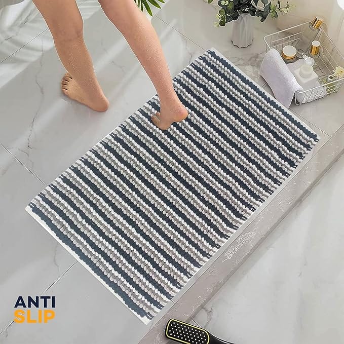 OLIVIA ROCCO Amalfi 2 Piece Bath Mat Set – 100% Cotton Plush Absorbent Rugs
