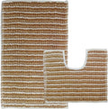 OLIVIA ROCCO Amalfi 2 Piece Bath Mat Set – 100% Cotton Plush Absorbent Rugs
