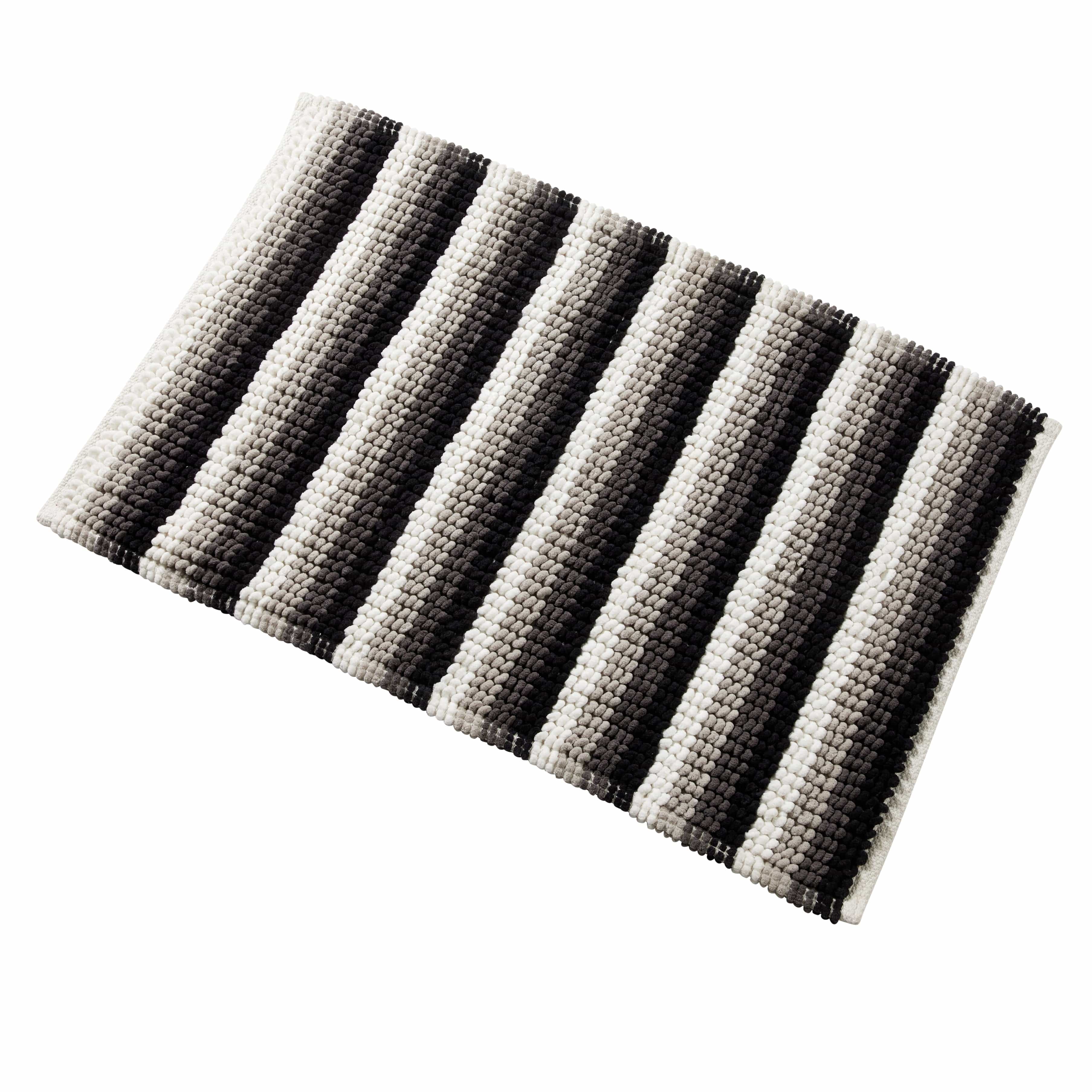 OLIVIA ROCCO Padstow Stripe Bathmat – Non-Slip Absorbent Rug, 50 x 80 cm