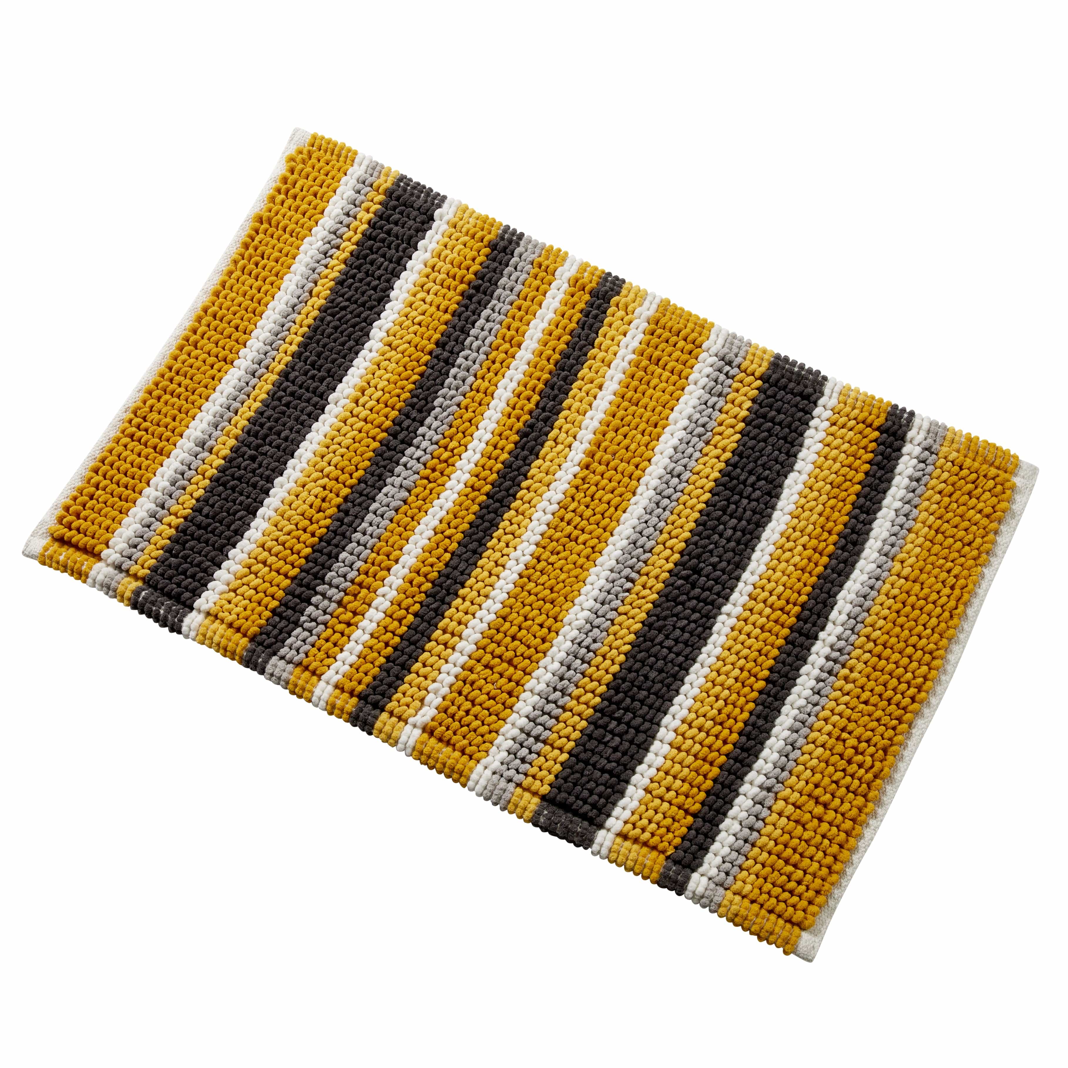 OLIVIA ROCCO Padstow Stripe Bathmat – Non-Slip Absorbent Rug, 50 x 80 cm