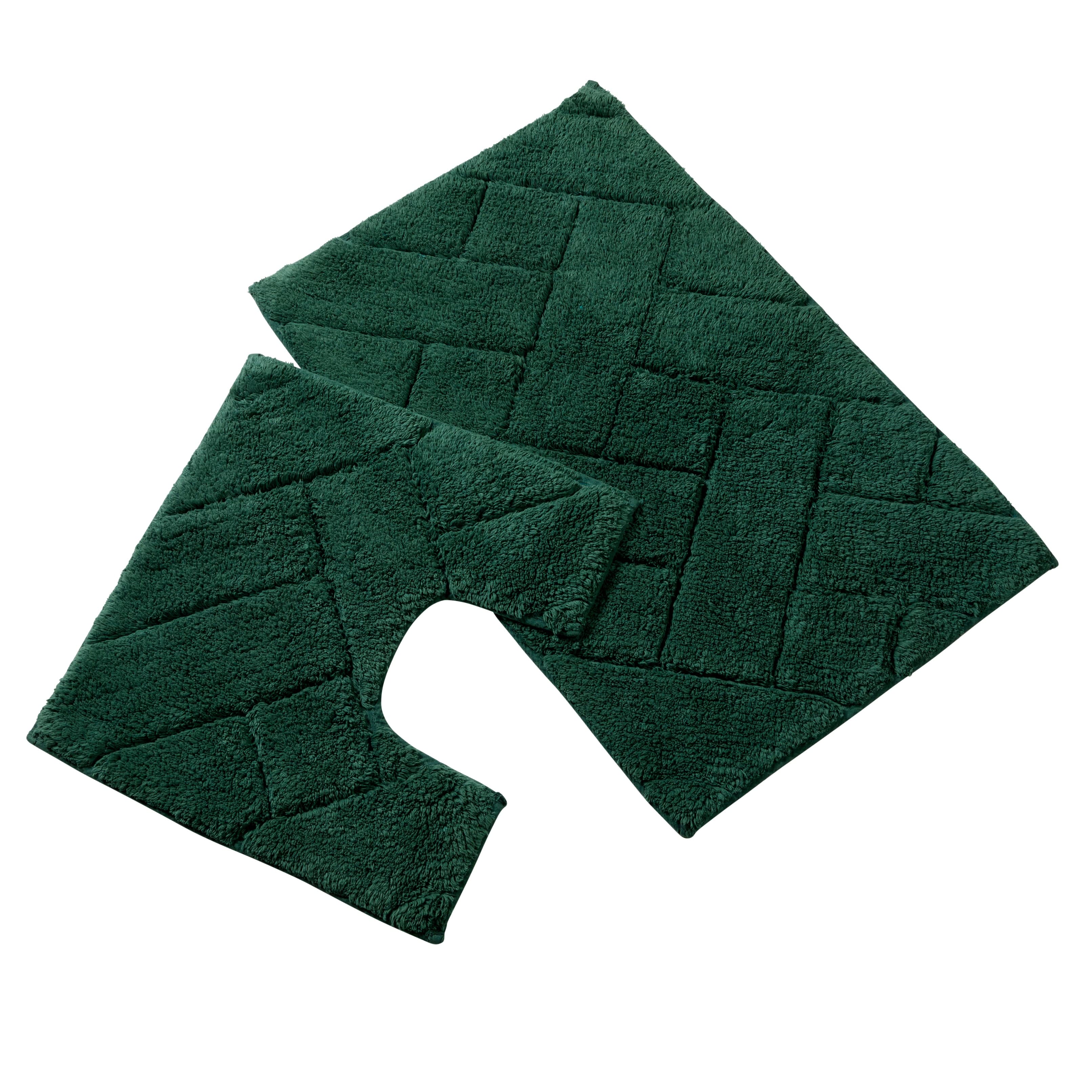 OLIVIA ROCCO Bali Bath Mat and Pedestal Set – 100% Cotton Absorbent Mats
