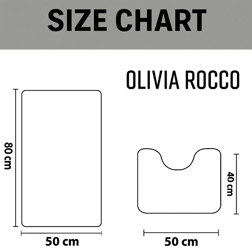 OLIVIA ROCCO Bali Bath Mat and Pedestal Set – 100% Cotton Absorbent Mats