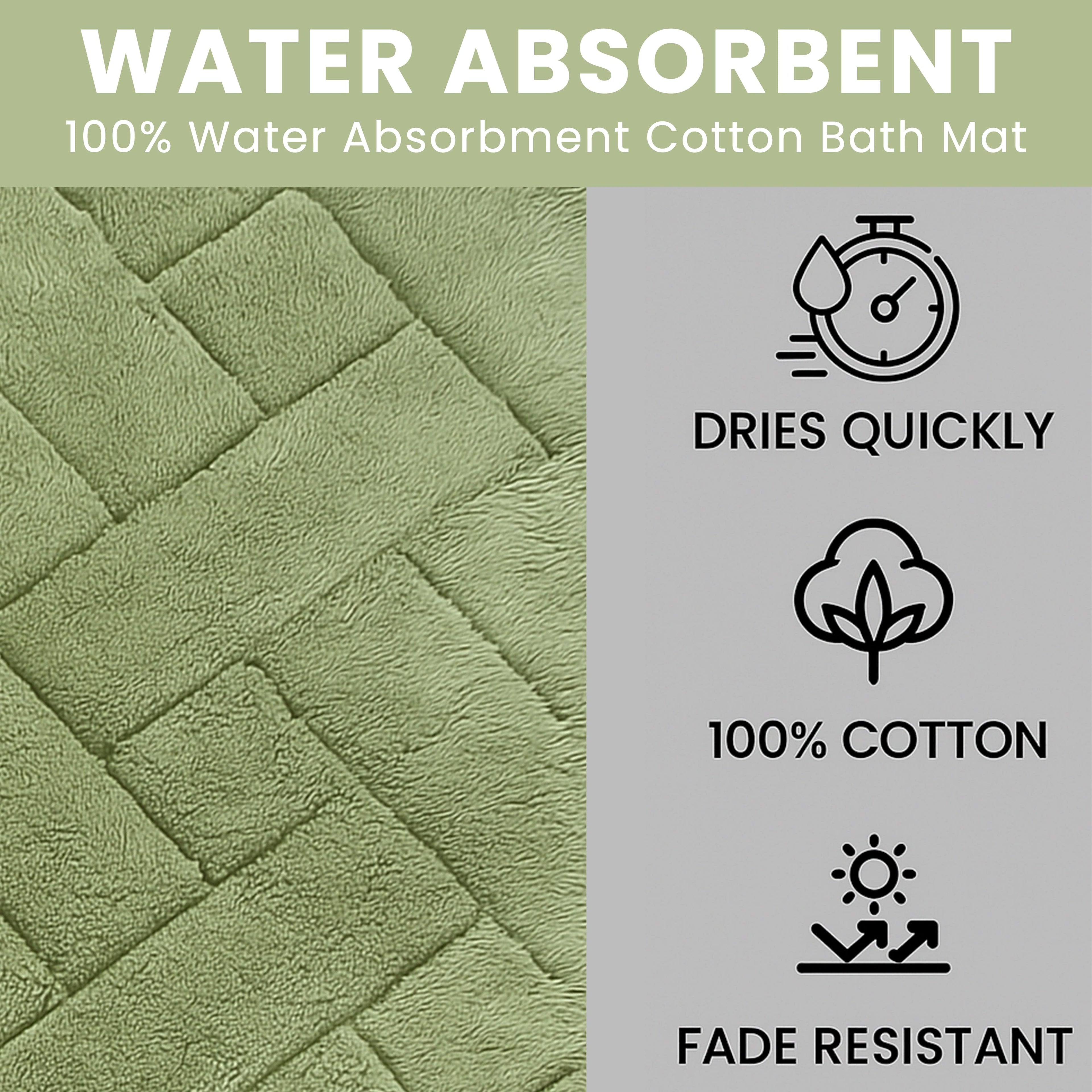 OLIVIA ROCCO Bali Bath Mat and Pedestal Set – 100% Cotton Absorbent Mats