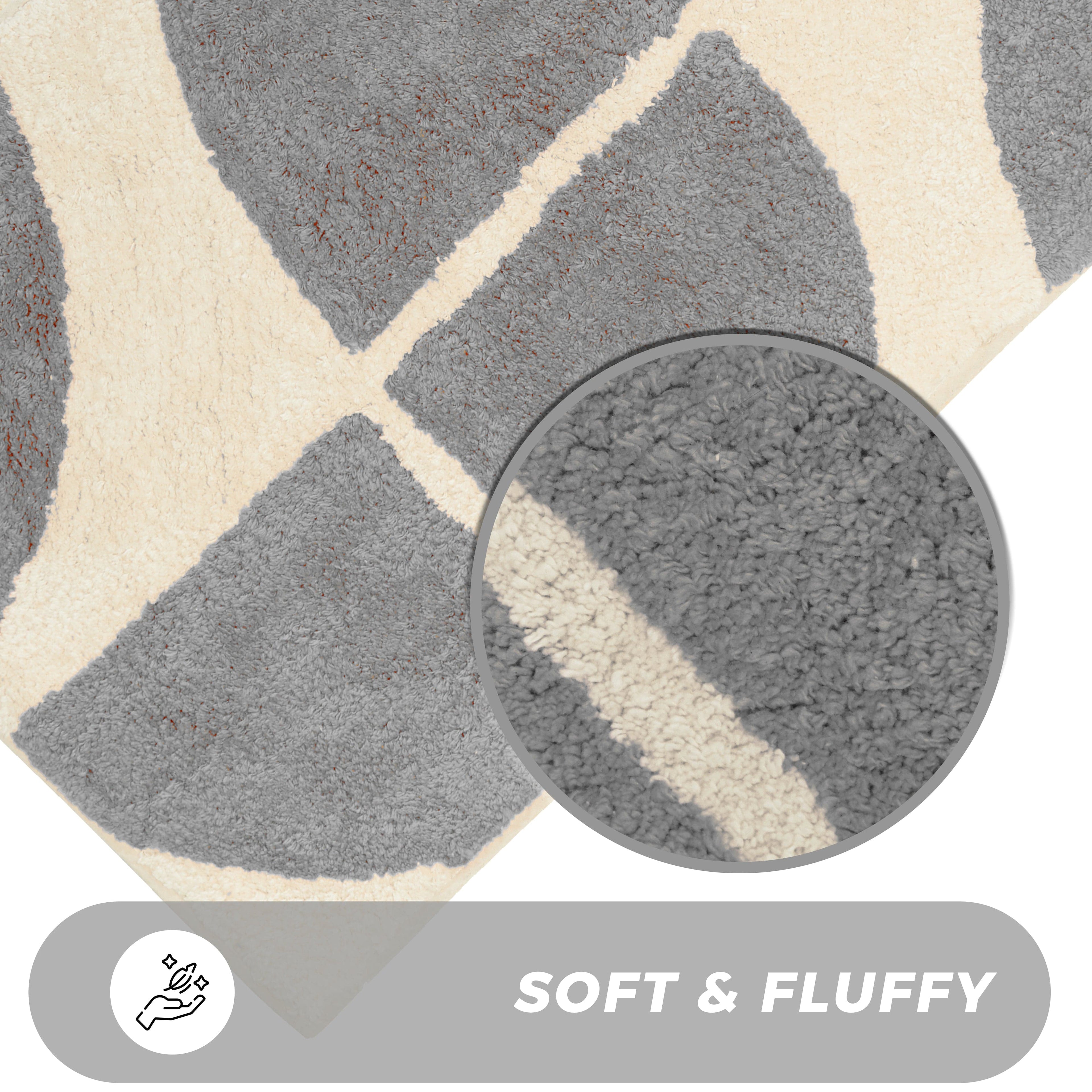 Olivia Rocco Stockholm Bath Mat – Non-Slip Soft Cotton Blend, 60x80cm