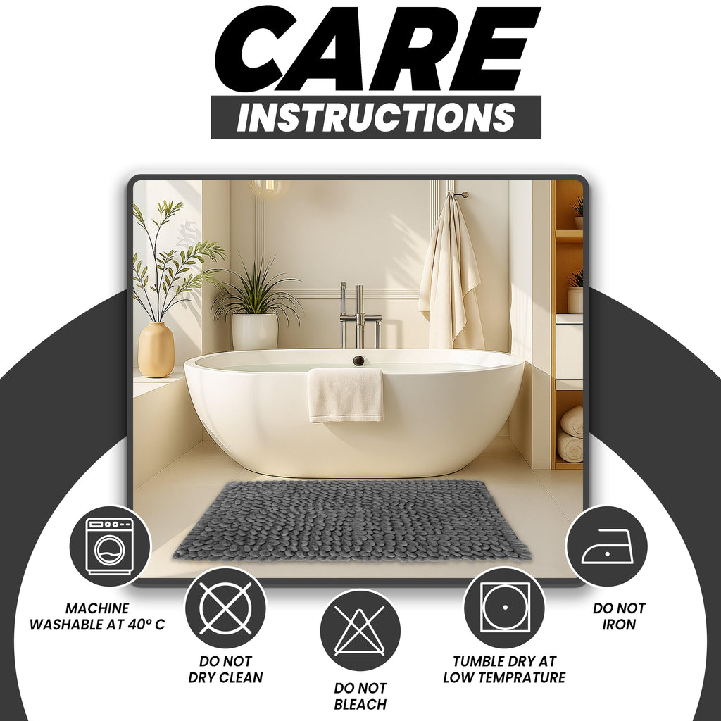 OLIVIA ROCCO Jumbo Loop Bath Mat – Non Slip Absorbent Plush Cotton Rug