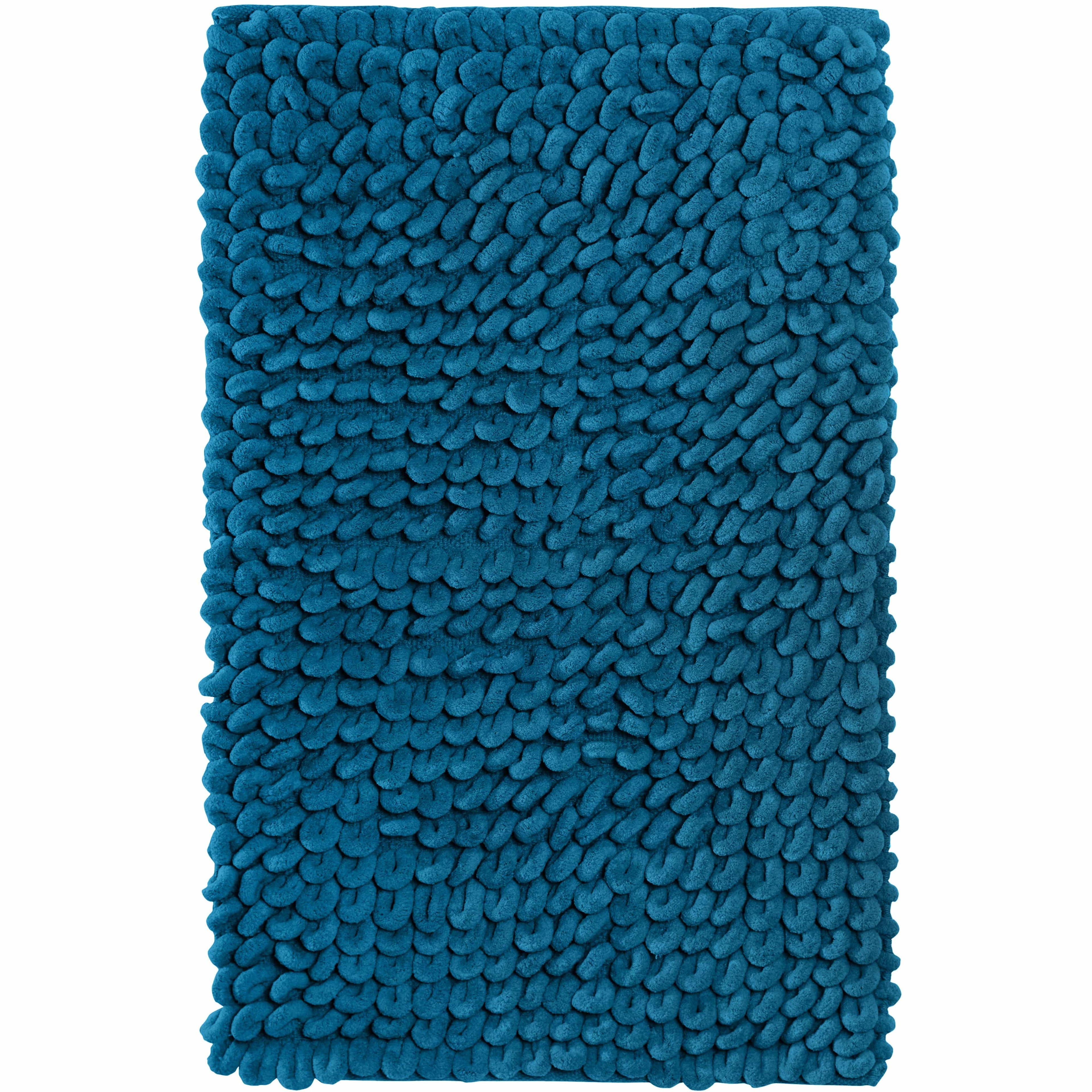 OLIVIA ROCCO Jumbo Loop Bath Mat – Non Slip Absorbent Plush Cotton Rug