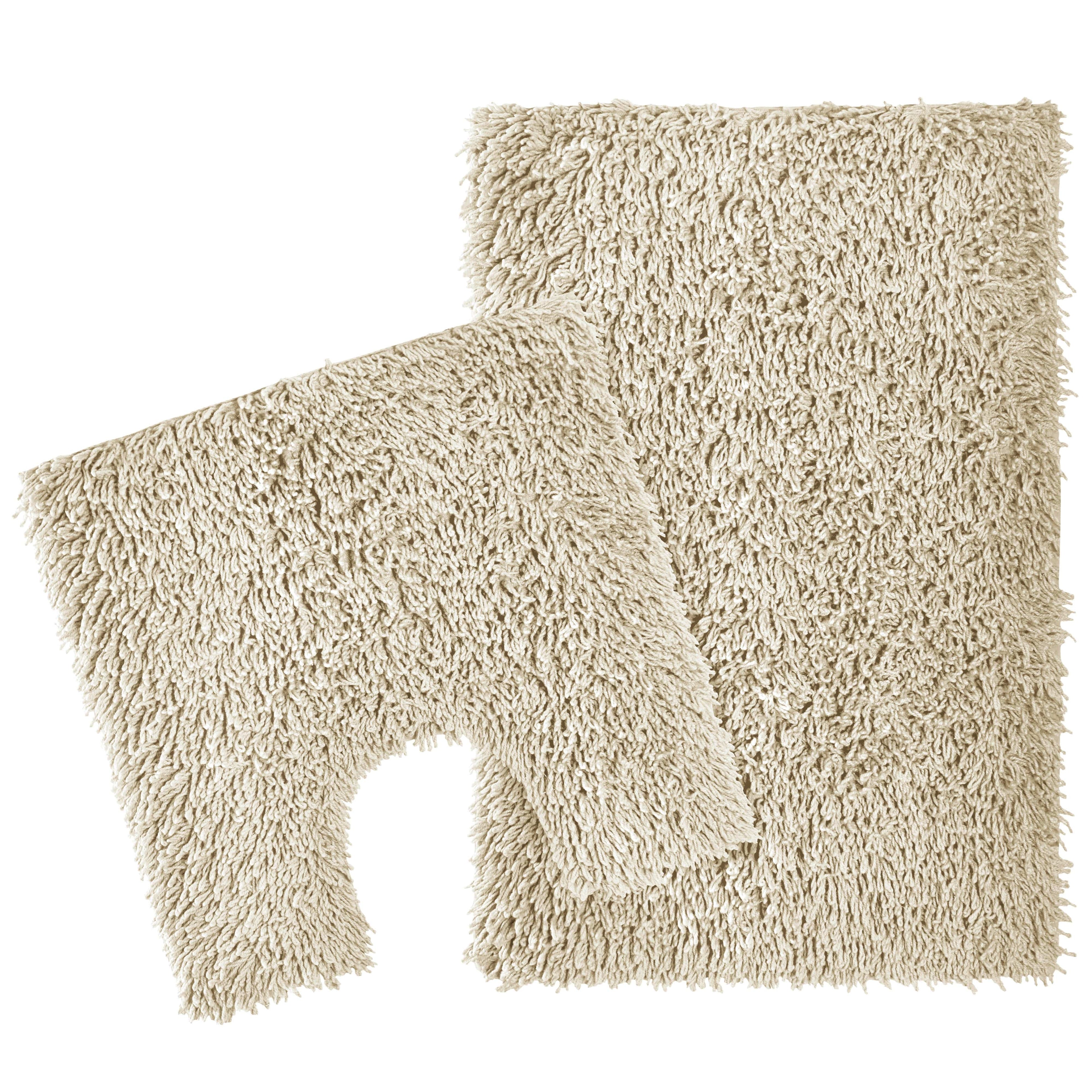 OLIVIA ROCCO Como 2-Piece Cotton Bath Mat and Pedestal Set – Natural