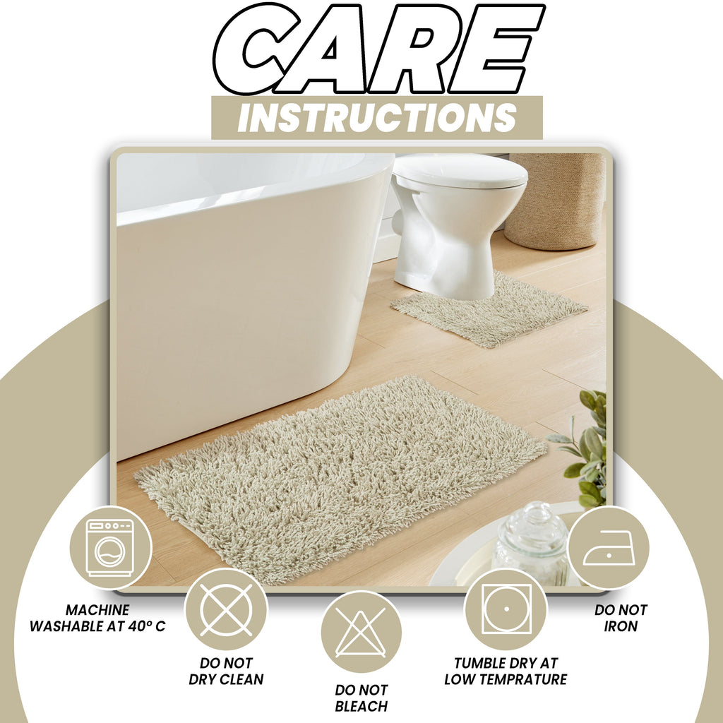 OLIVIA ROCCO Como 2-Piece Cotton Bath Mat and Pedestal Set – Natural