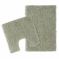 OLIVIA ROCCO Como 2 Piece Bath Mat Set – Sage Green Non-Slip Cotton