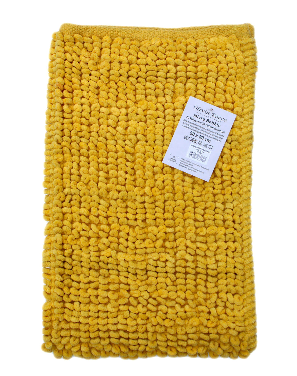 OLIVIA ROCCO Pebbles Bath Mat – Hand Woven Cotton Non-Slip Rug, 50x80cm