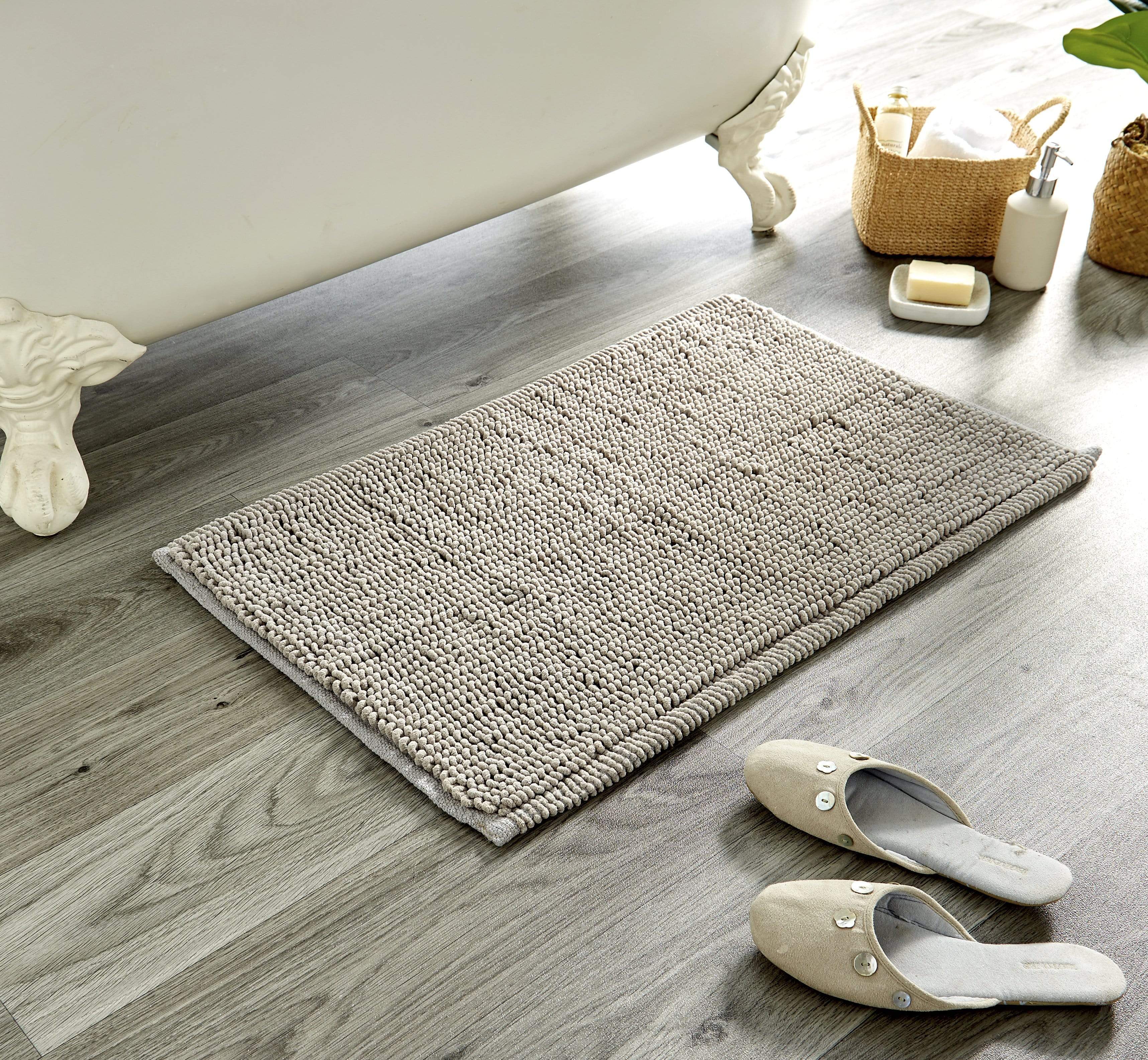 OLIVIA ROCCO Pebbles Bath Mat – Hand Woven Cotton Non-Slip Rug, 50x80cm