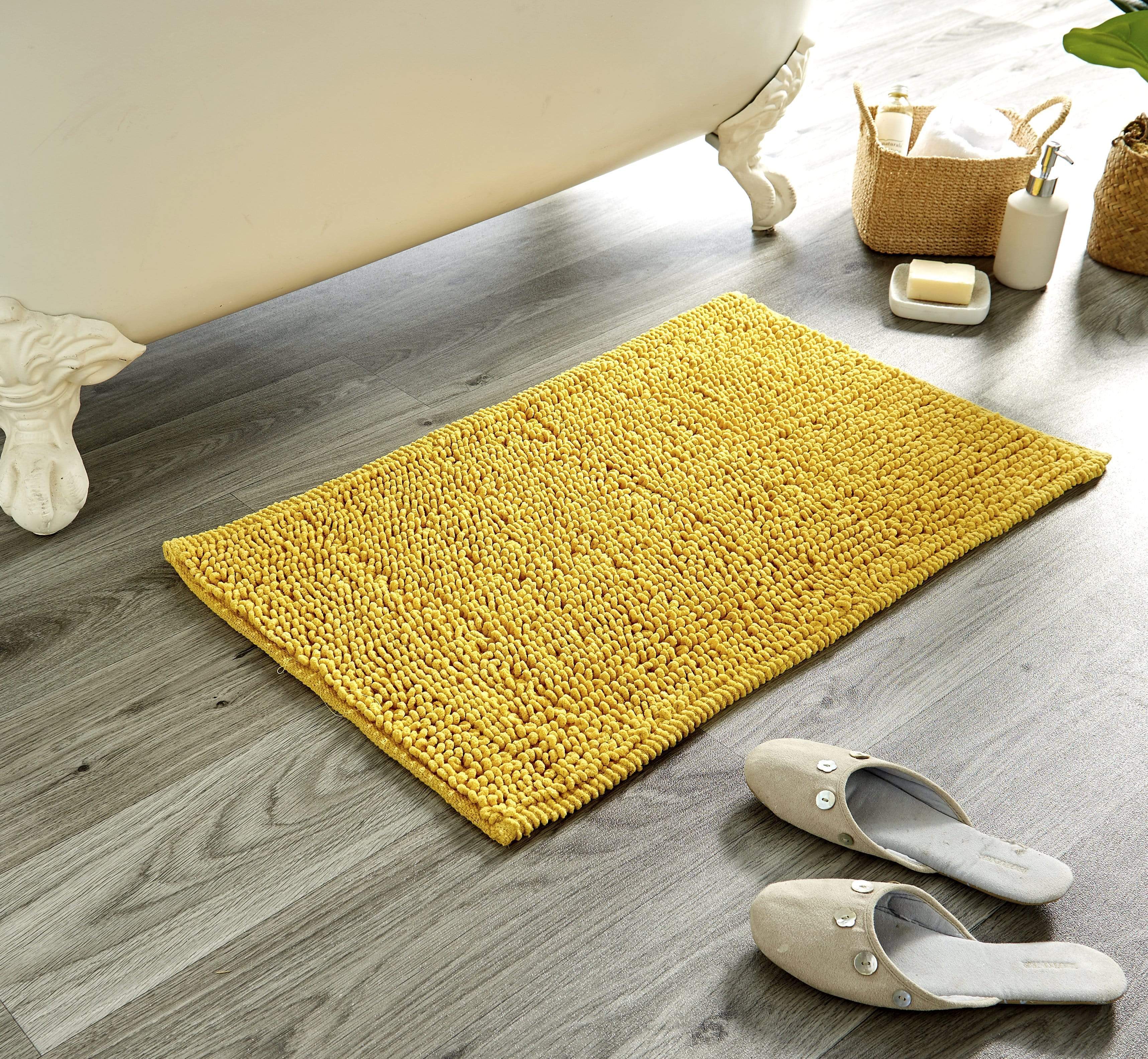 OLIVIA ROCCO Pebbles Bath Mat – Hand Woven Cotton Non-Slip Rug, 50x80cm