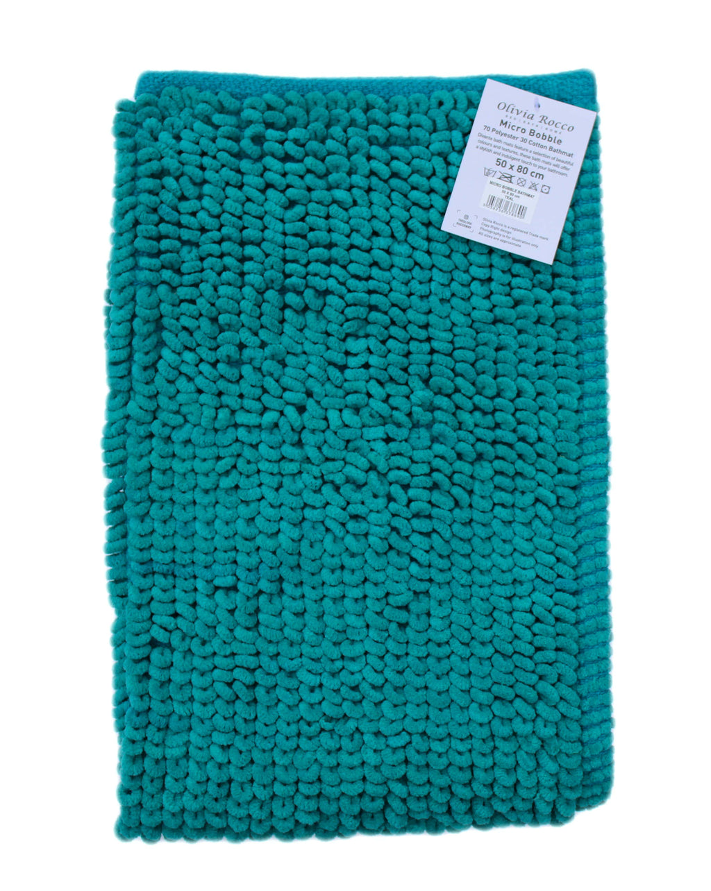 OLIVIA ROCCO Pebbles Bath Mat – Hand Woven Cotton Non-Slip Rug, 50x80cm