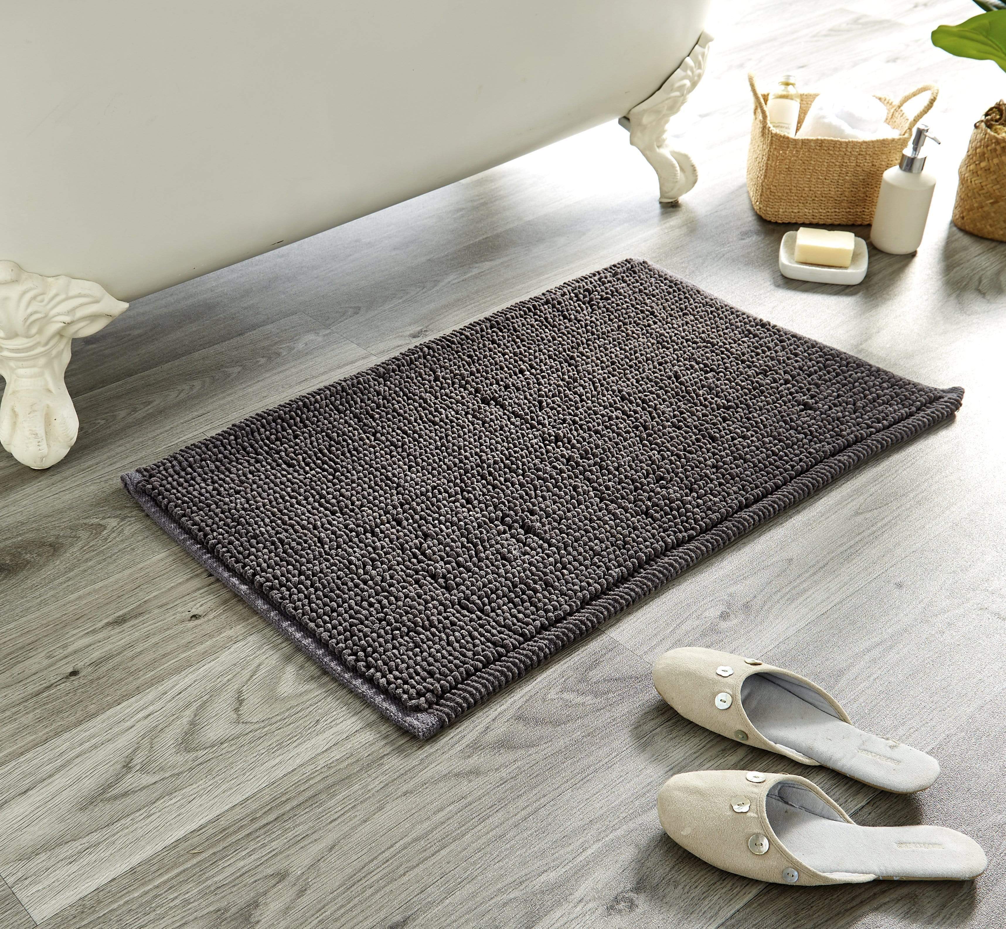 OLIVIA ROCCO Pebbles Bath Mat – Hand Woven Cotton Non-Slip Rug, 50x80cm