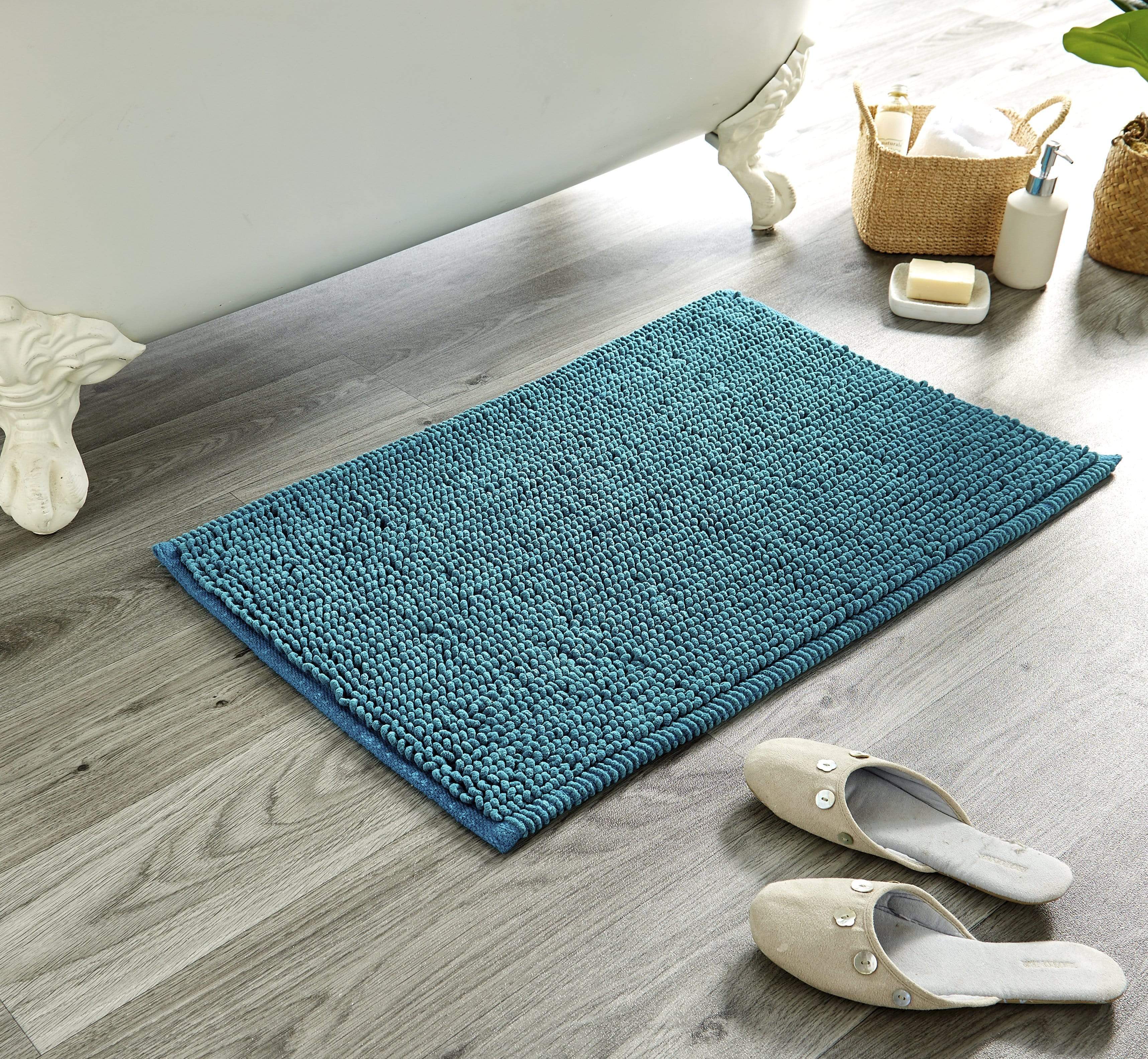 OLIVIA ROCCO Pebbles Bath Mat – Hand Woven Cotton Non-Slip Rug, 50x80cm