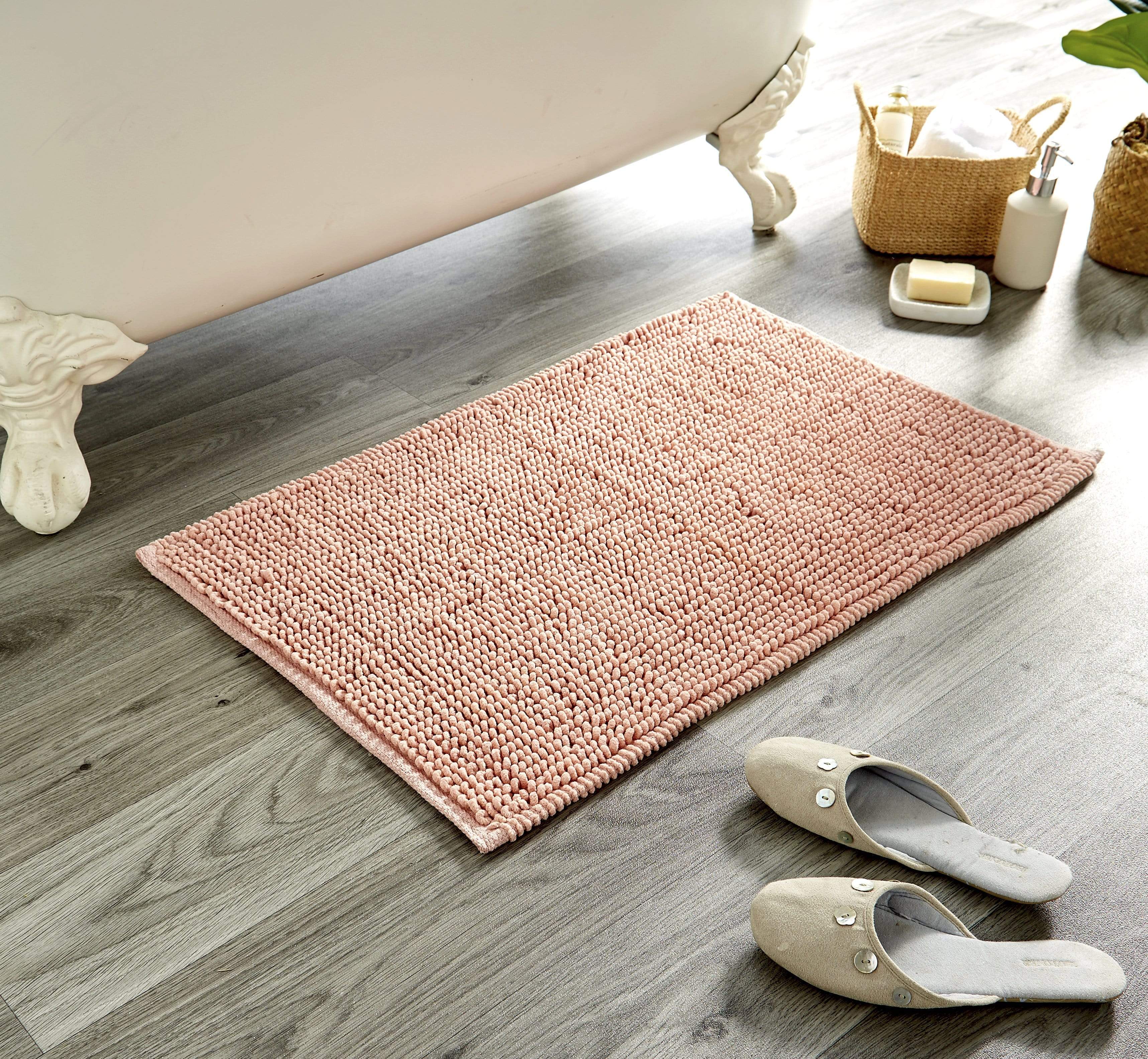 OLIVIA ROCCO Pebbles Bath Mat – Hand Woven Cotton Non-Slip Rug, 50x80cm