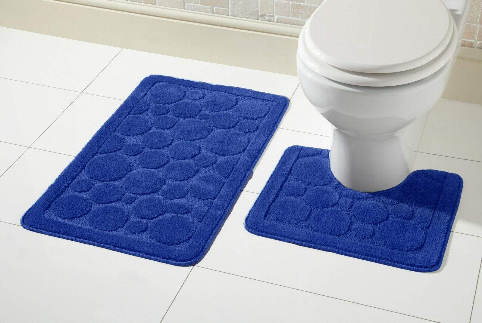 OLIVIA ROCCO Cali Bath Mat Set – Non-Slip Ultra Absorbent 2 Piece Rugs