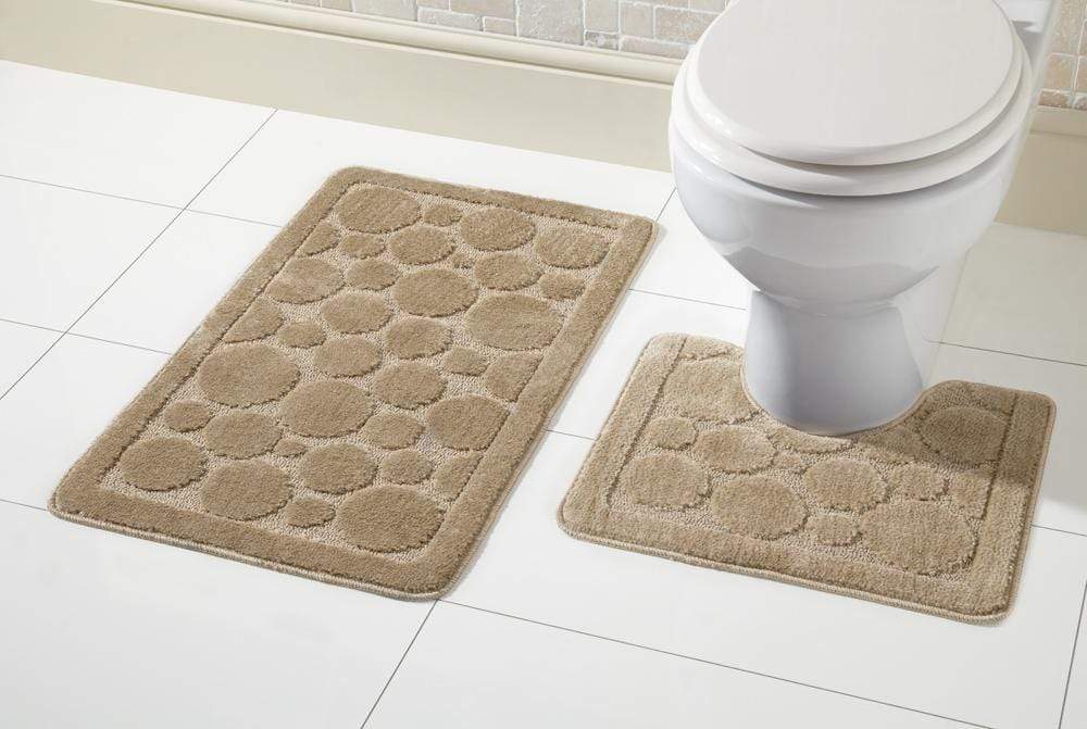 OLIVIA ROCCO Cali Bath Mat Set – Non-Slip Ultra Absorbent 2 Piece Rugs