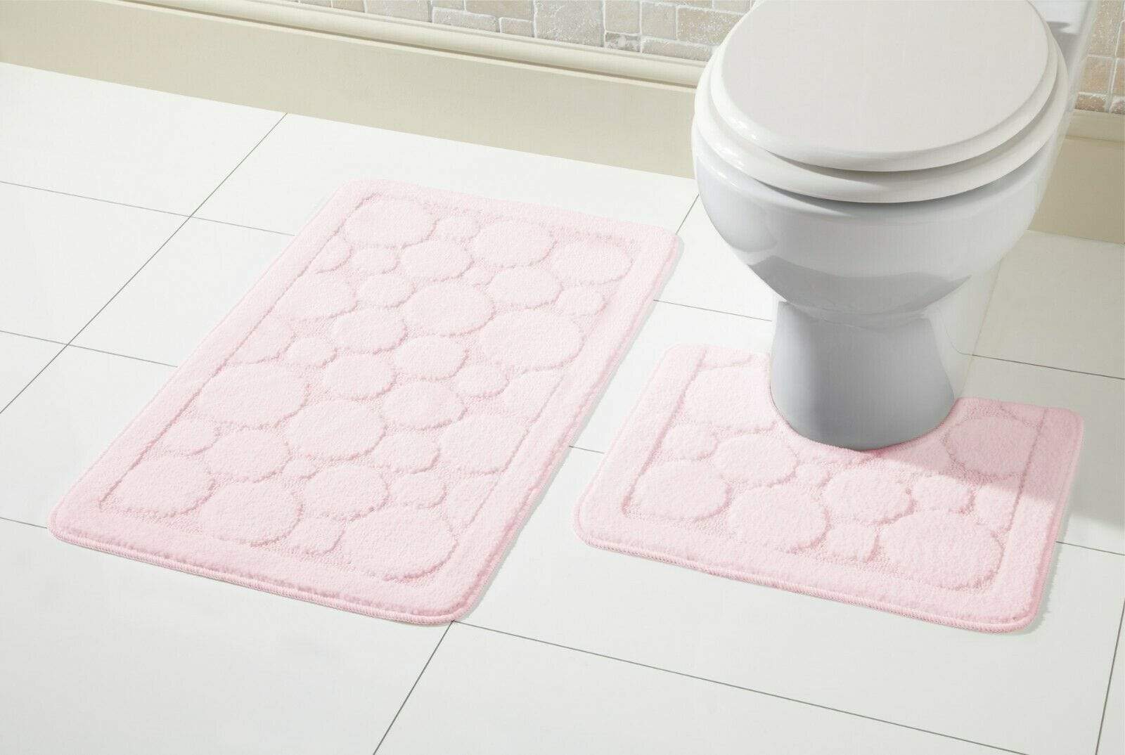 OLIVIA ROCCO Cali Bath Mat Set – Non-Slip Ultra Absorbent 2 Piece Rugs
