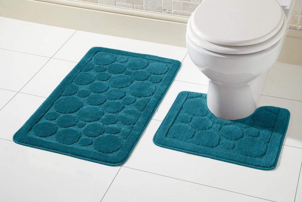 OLIVIA ROCCO Cali Bath Mat Set – Non-Slip Ultra Absorbent 2 Piece Rugs