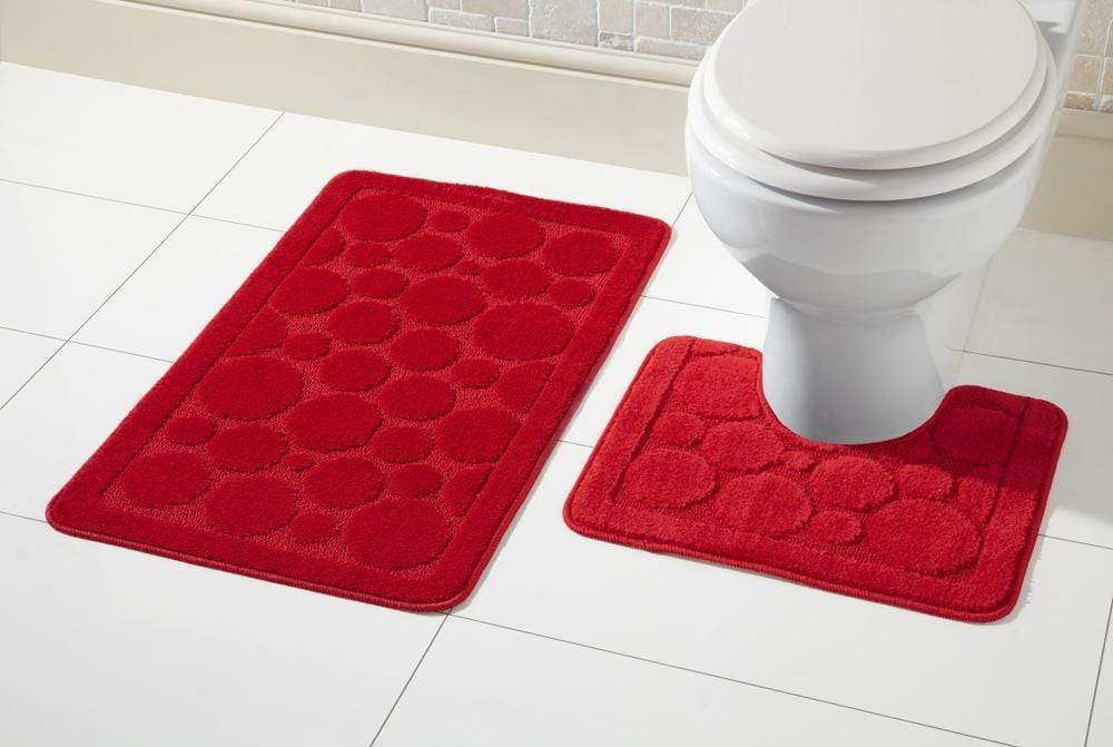 OLIVIA ROCCO Cali Bath Mat Set – Non-Slip Ultra Absorbent 2 Piece Rugs