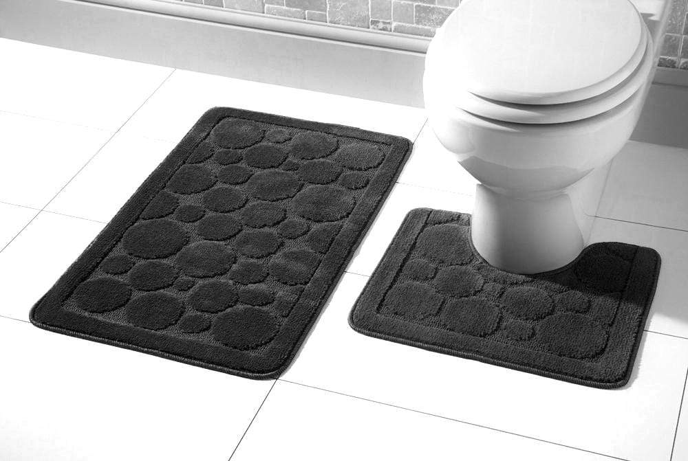 OLIVIA ROCCO Cali Bath Mat Set – Non-Slip Ultra Absorbent 2 Piece Rugs