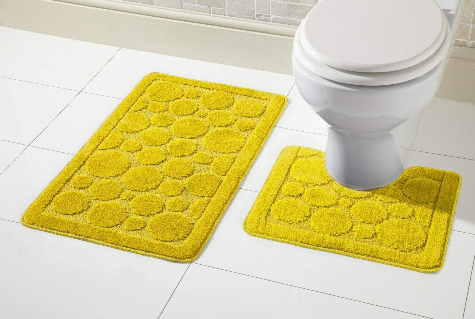 OLIVIA ROCCO Cali Bath Mat Set – Non-Slip Ultra Absorbent 2 Piece Rugs