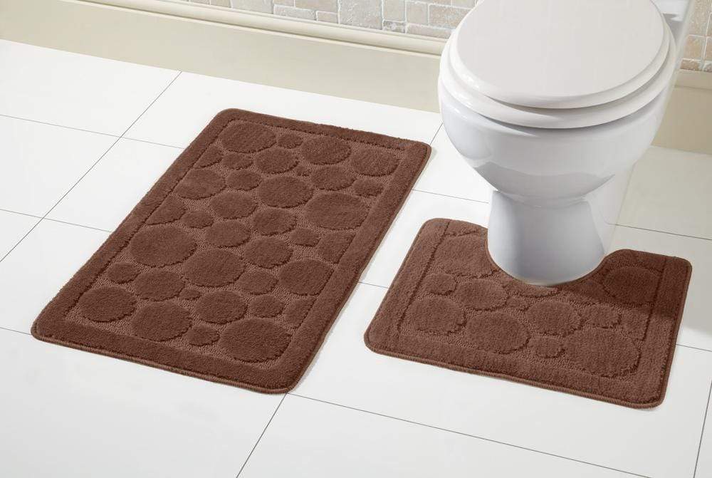 OLIVIA ROCCO Cali Bath Mat Set – Non-Slip Ultra Absorbent 2 Piece Rugs