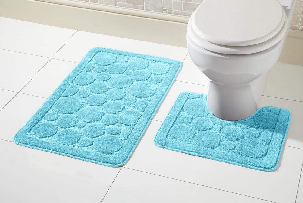 OLIVIA ROCCO Cali Bath Mat Set – Non-Slip Ultra Absorbent 2 Piece Rugs