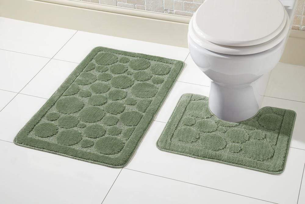 OLIVIA ROCCO Cali Bath Mat Set – Non-Slip Ultra Absorbent 2 Piece Rugs