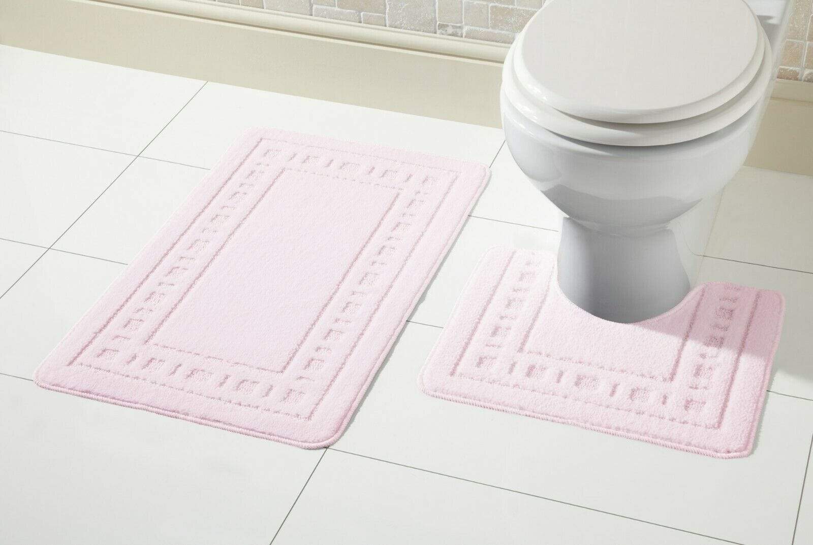 OLIVIA ROCCO Miami Bath Mat Set – Ultra Absorbent Non-Slip 2 Piece Set