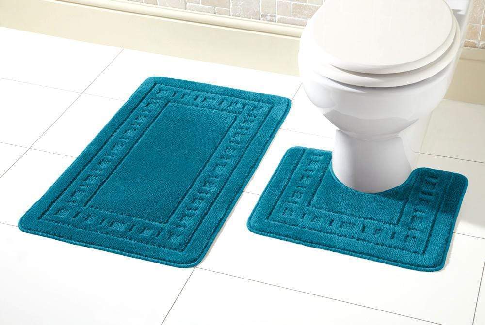 OLIVIA ROCCO Miami Bath Mat Set – Ultra Absorbent Non-Slip 2 Piece Set