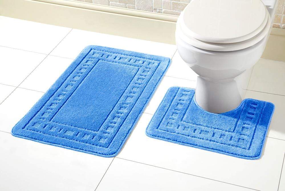 OLIVIA ROCCO Miami Bath Mat Set – Ultra Absorbent Non-Slip 2 Piece Set