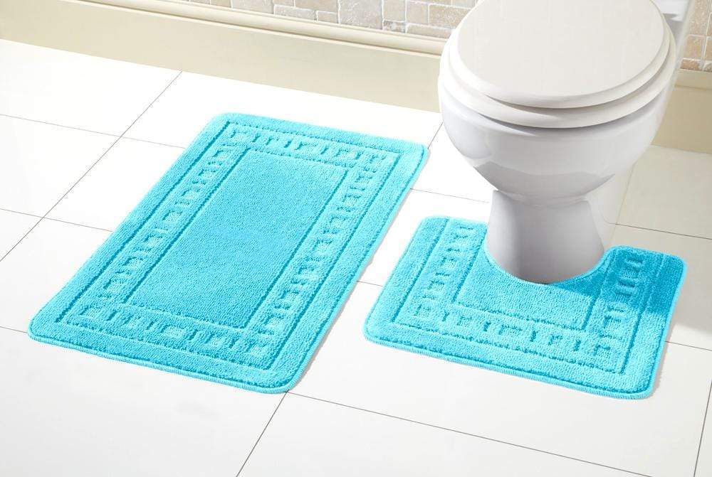 OLIVIA ROCCO Miami Bath Mat Set – Ultra Absorbent Non-Slip 2 Piece Set