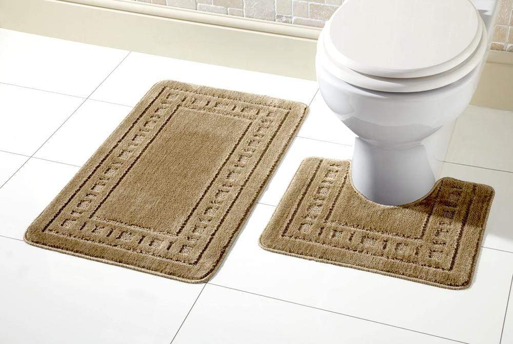OLIVIA ROCCO Miami Bath Mat Set – Ultra Absorbent Non-Slip 2 Piece Set