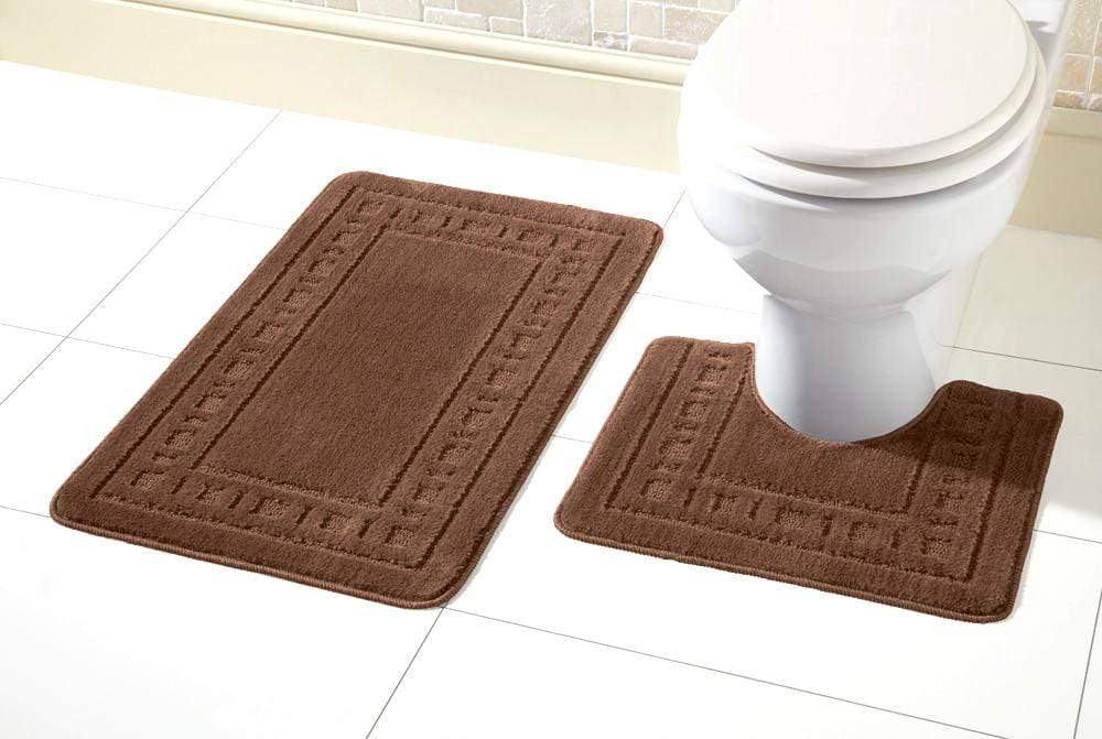 OLIVIA ROCCO Miami Bath Mat Set – Ultra Absorbent Non-Slip 2 Piece Set