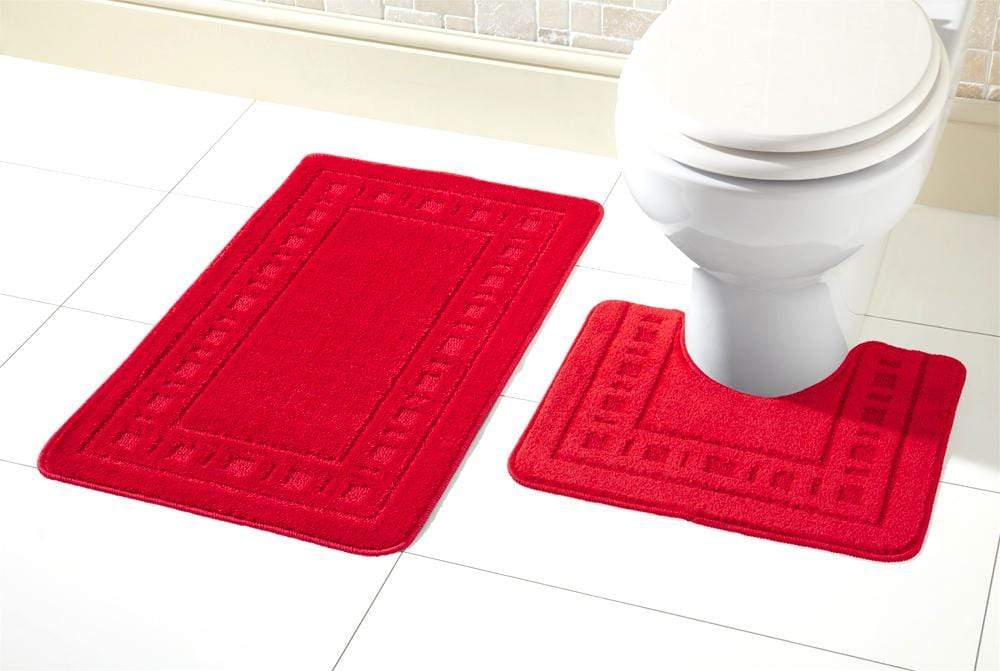 OLIVIA ROCCO Miami Bath Mat Set – Ultra Absorbent Non-Slip 2 Piece Set
