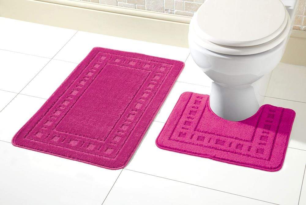 OLIVIA ROCCO Miami Bath Mat Set – Ultra Absorbent Non-Slip 2 Piece Set