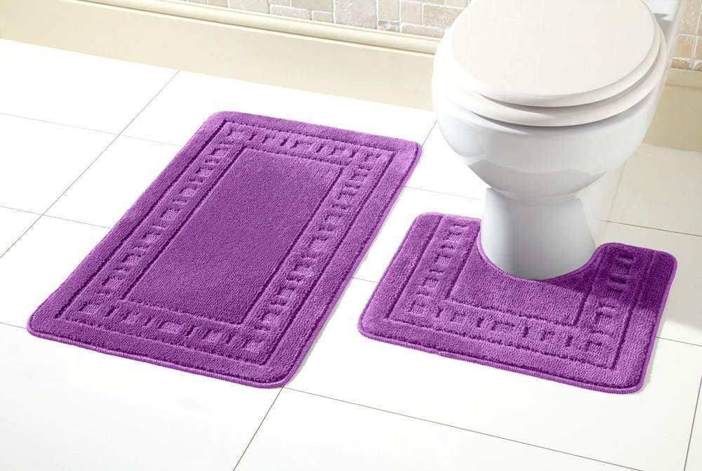 OLIVIA ROCCO Miami Bath Mat Set – Ultra Absorbent Non-Slip 2 Piece Set
