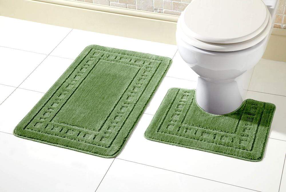 OLIVIA ROCCO Miami Bath Mat Set – Ultra Absorbent Non-Slip 2 Piece Set