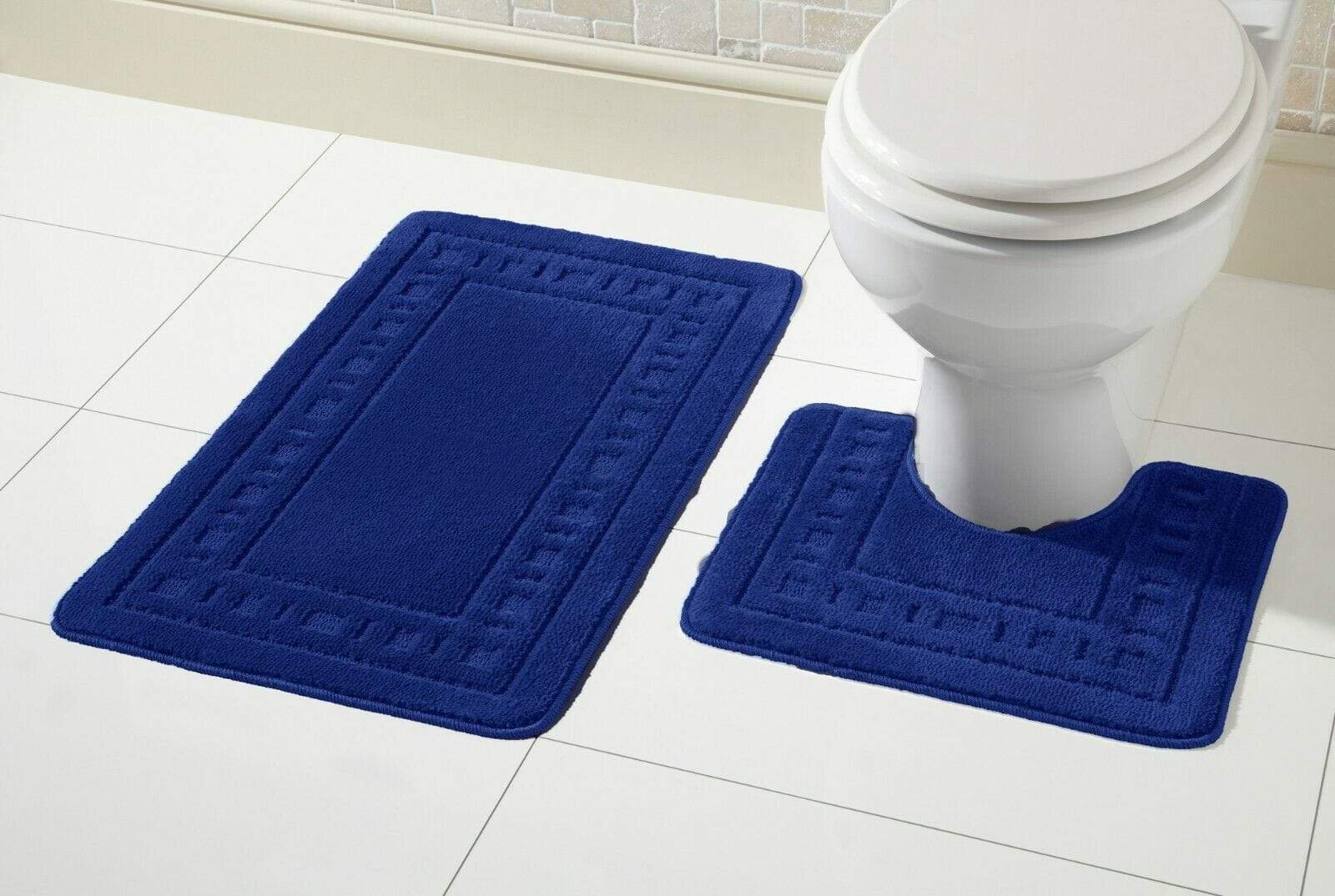 OLIVIA ROCCO Miami Bath Mat Set – Ultra Absorbent Non-Slip 2 Piece Set