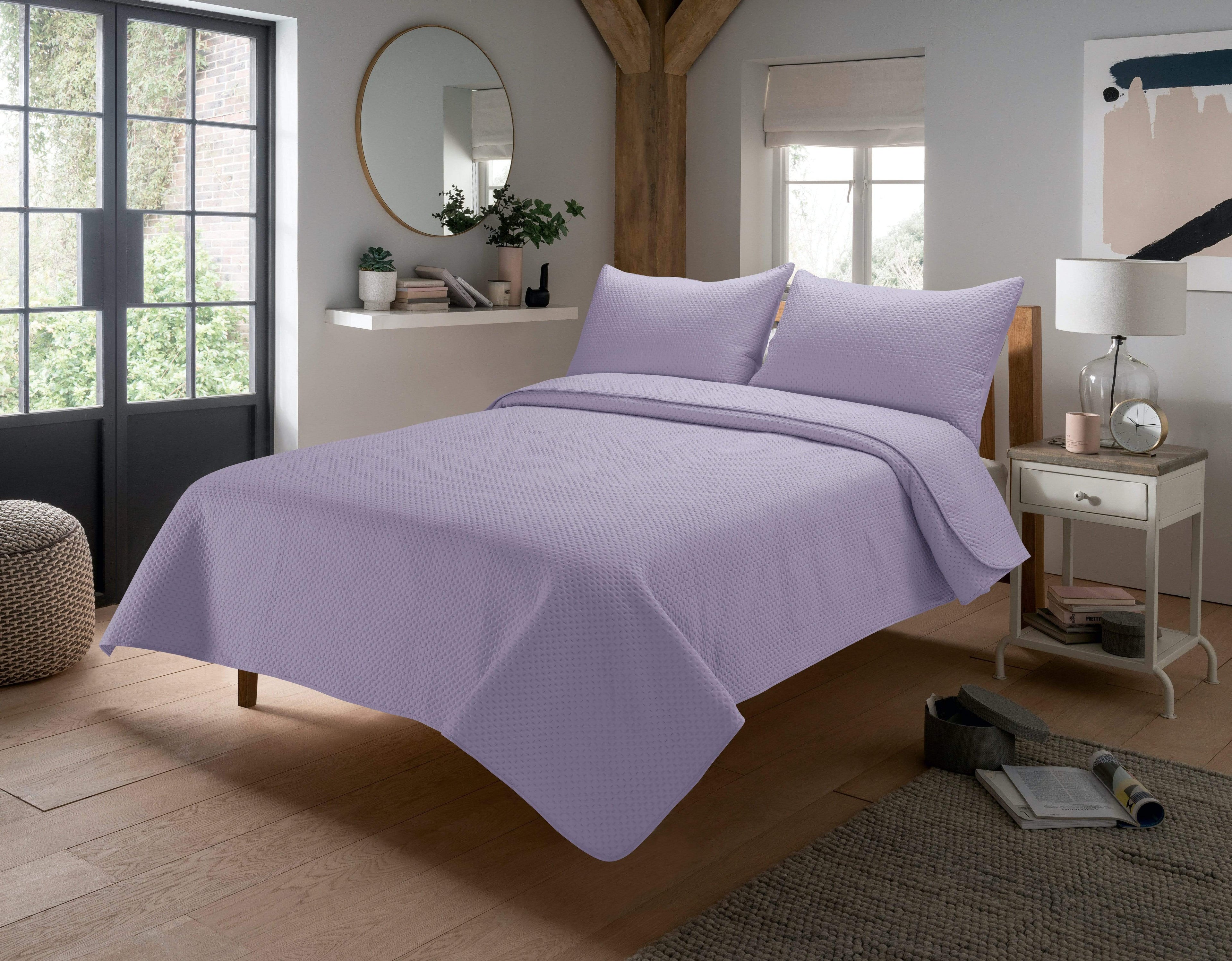 OLIVIA ROCCO Capri Luxury Embossed Bedspread Set with Quilted Throw