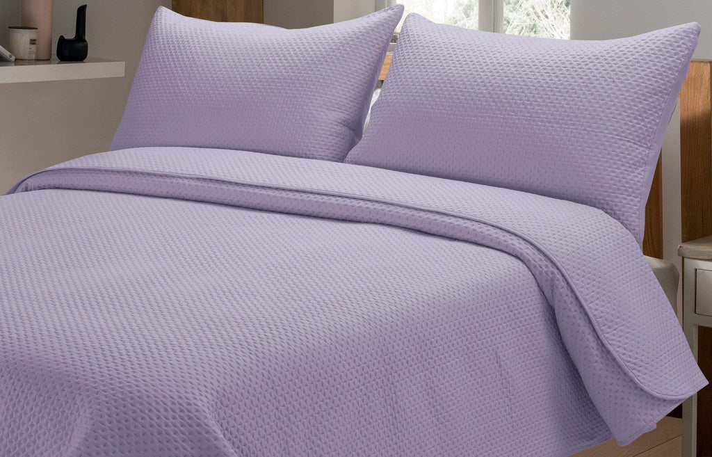 OLIVIA ROCCO Capri Luxury Embossed Bedspread Set with Quilted Throw