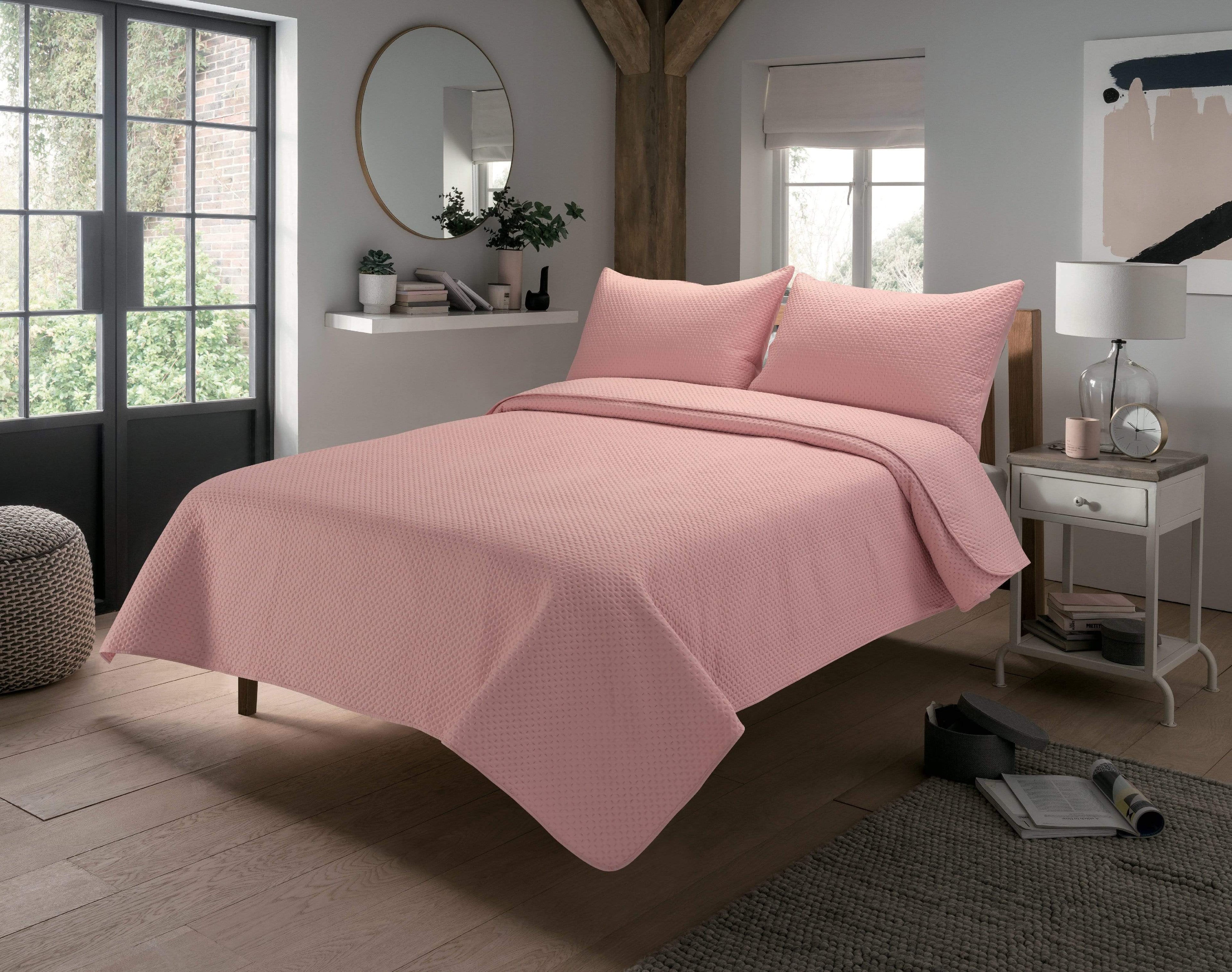 OLIVIA ROCCO Capri Luxury Embossed Bedspread Set with Quilted Throw