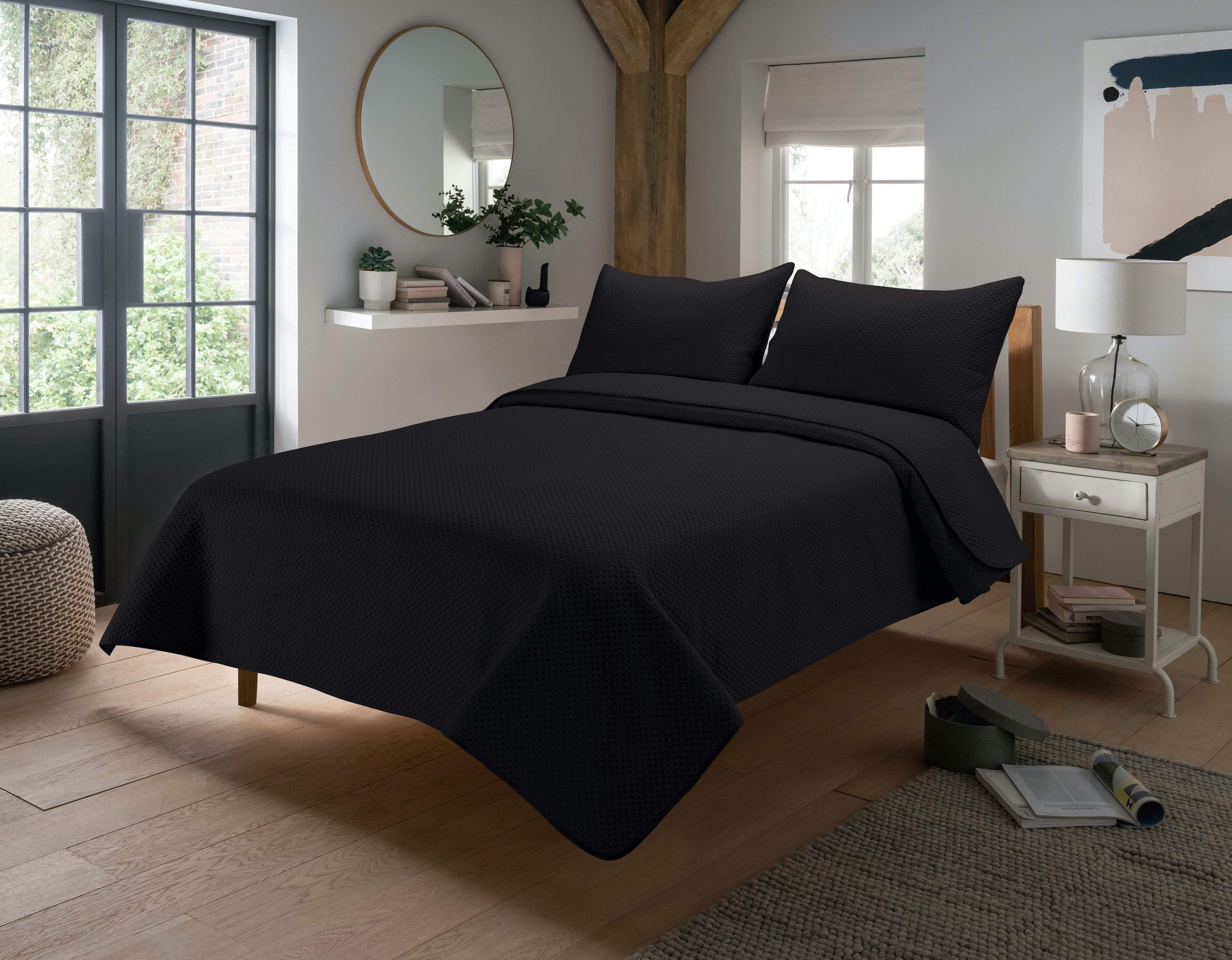 OLIVIA ROCCO Capri Luxury Embossed Bedspread Set with Quilted Throw
