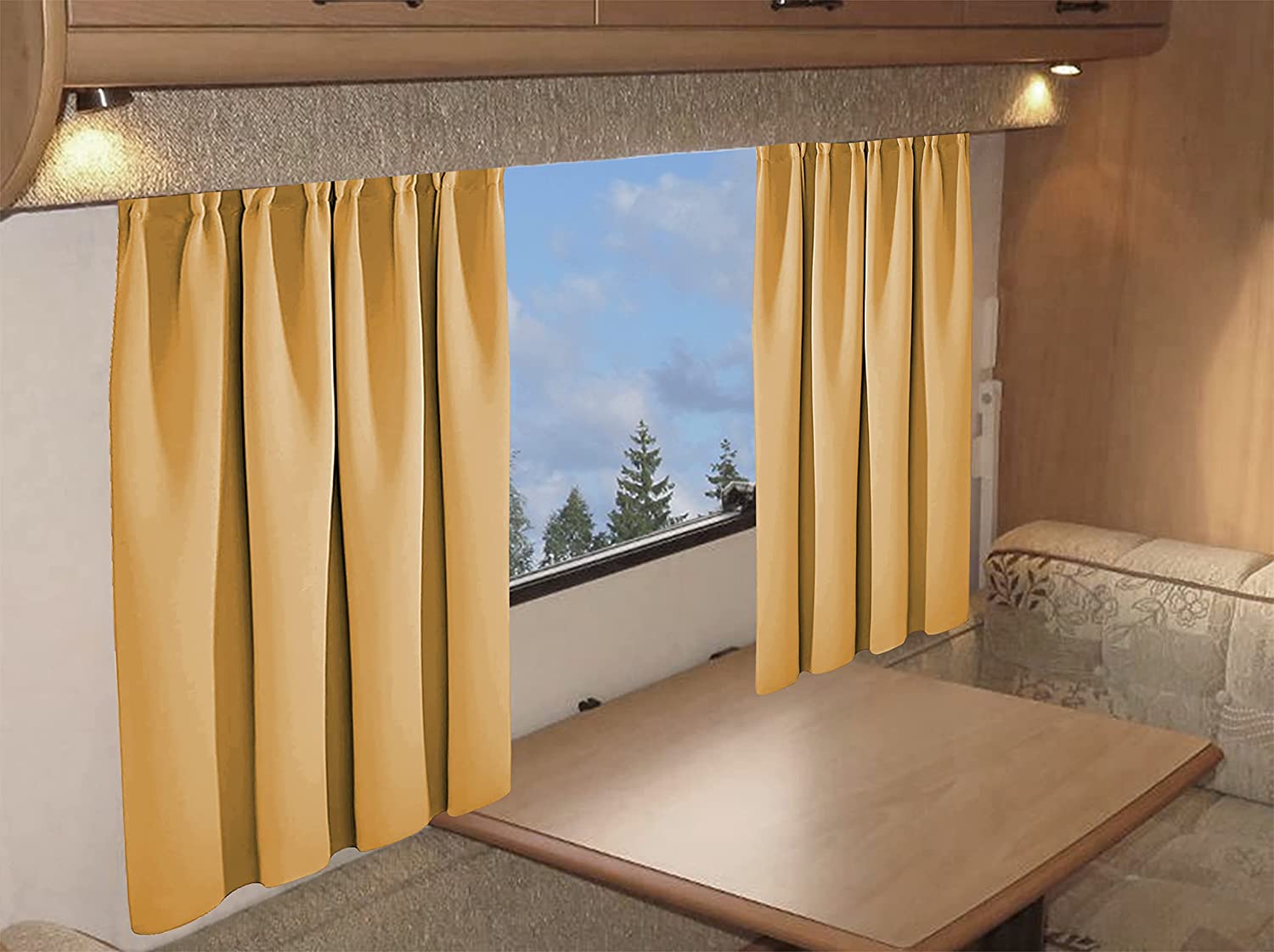 OLIVIA ROCCO Caravan Blackout Curtains – Thermal Pencil Pleat Door Panels